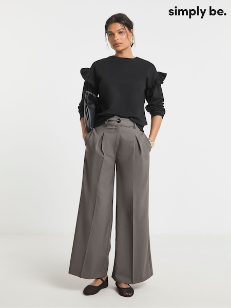 Simply Be Tailored Pleated Wide Leg Trouser' (F52270) | €50