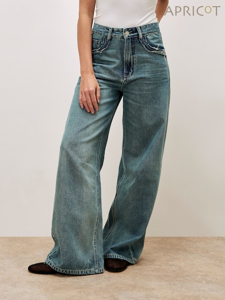 Apricot Blue Ellie Wide Boyfriend Jeans (F52303) | €66
