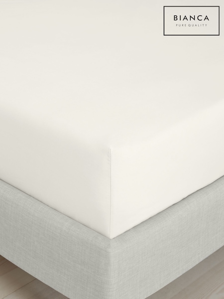 Bianca 200 Thread Count Cotton Percale Deep Fitted Sheet Deep Fitted Sheet (F52433) | ‏60‏₪ - ‏116‏ ₪