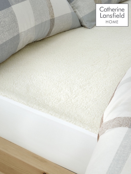 Catherine Lansfield Cream Thermal Fleece Under Blanket Fitted Sheet (F52440) | AED82 - AED116