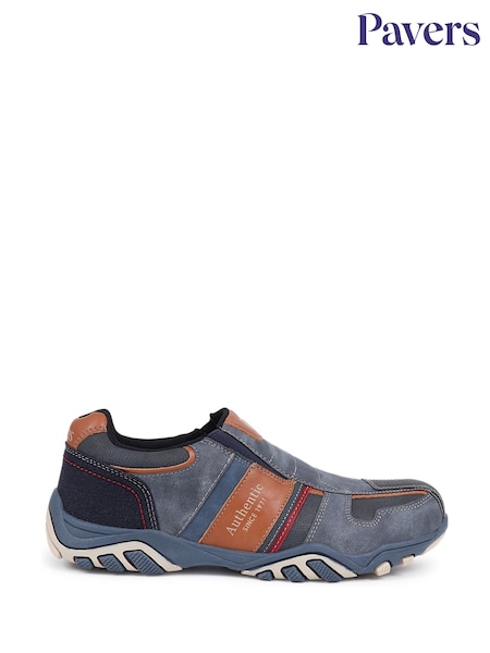 Pavers Blue Slip-On Trainers (F52465) | €54