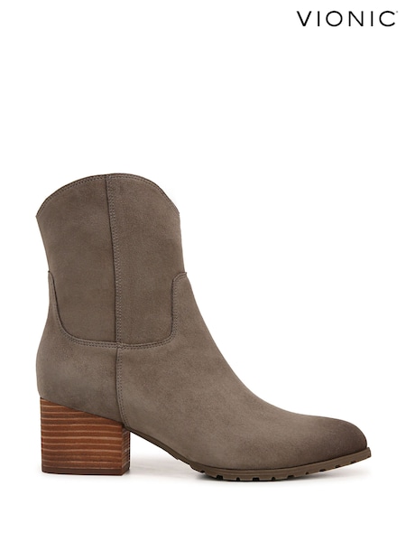 Vionic Womens Wide Fit Grey Bishop Arch Support Western Boots (F52480) | 1,341 LEI