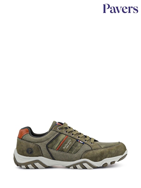 Pavers Green Lace-Up Casual Trainers (F52490) | €57