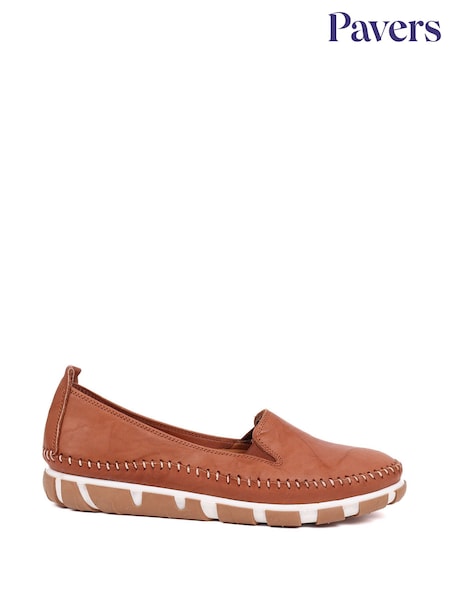 Kellanruskea - Pavers Slip-Ons nahka Tossut (F52497) | €63