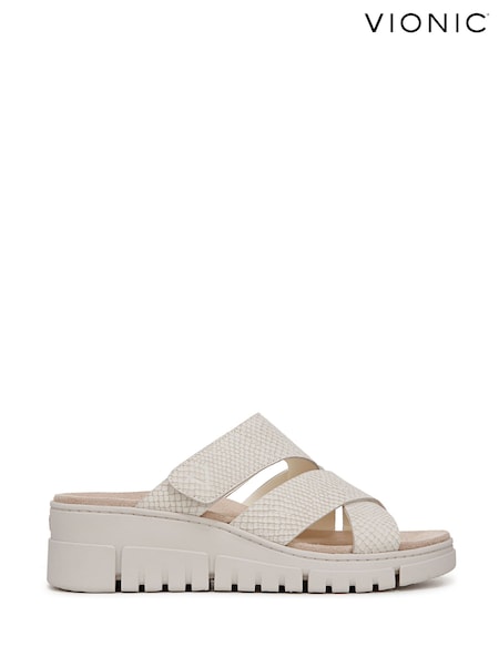 Vionic Regular Fit Uptown Sunset Arch Support Slider White Sandals (F52529) | 191 €