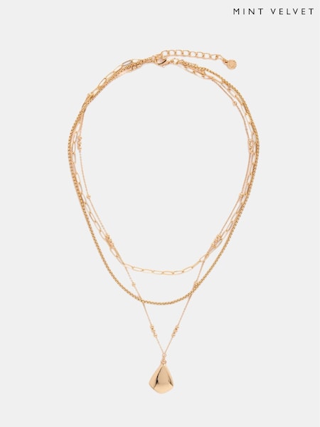 Mint Velvet Gold Tone Layered Necklace (F52556) | €50