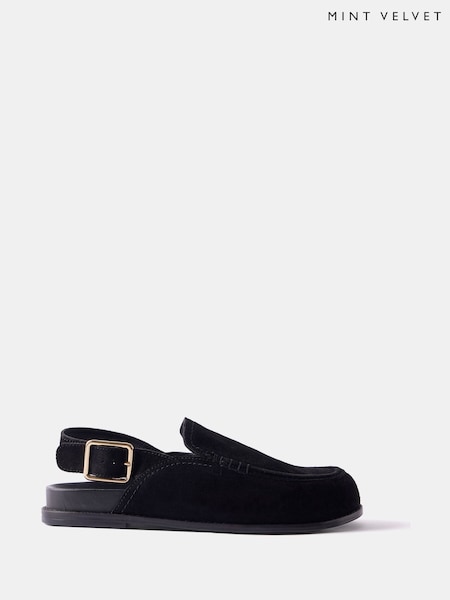 Mint Velvet Black Sling Back Clogs (F52568) | AED577