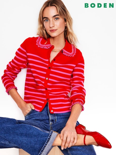 Boden Jessie Frill Collared Cardigan (F52664) | € 178