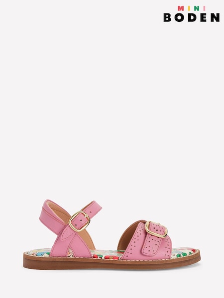 Boden Pink Leather Buckle Sandals (F52706) | ₪176 - ₪196