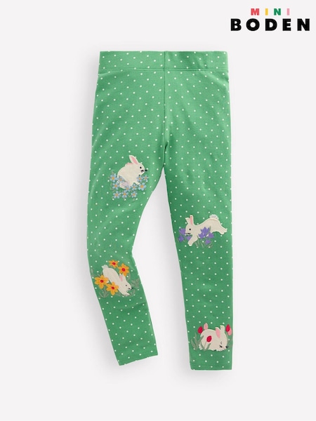Boden Green Appliqué Leggings (F52707) | €24 - €26