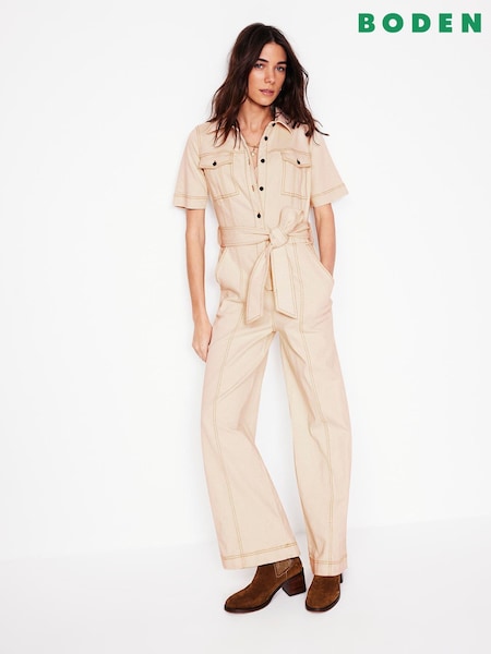 Boden Short Sleeve Denim Jumpsuit (F52739) | 216 €