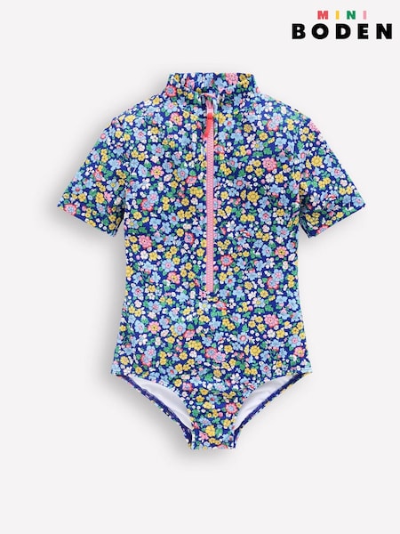 Boden Blue Short Sleeved Swimsuit (F52754) | $40 - $47