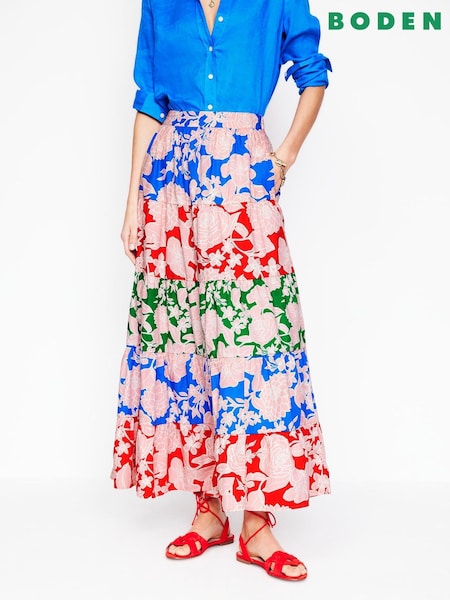 Boden Nadia Poplin 100% Cotton Maxi Skirt (F52810) | 583 LEI