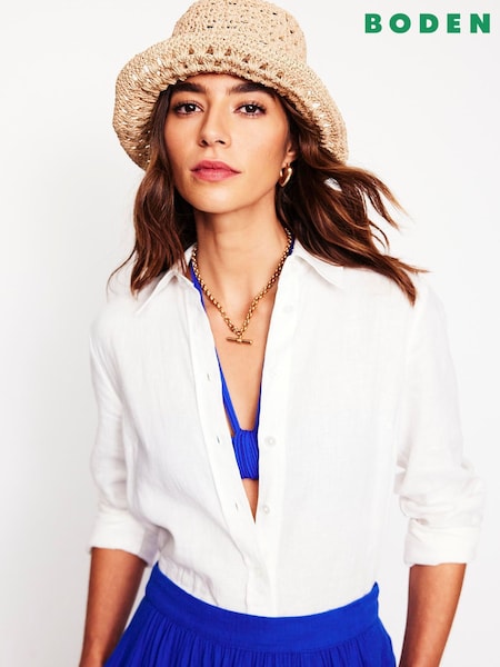 Boden Natural Crochet Bucket Hat (F52818) | €68