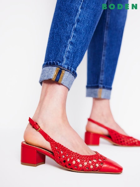 Boden Block Heel Slingback Shoes (F52820) | ‏757 د.إ.‏