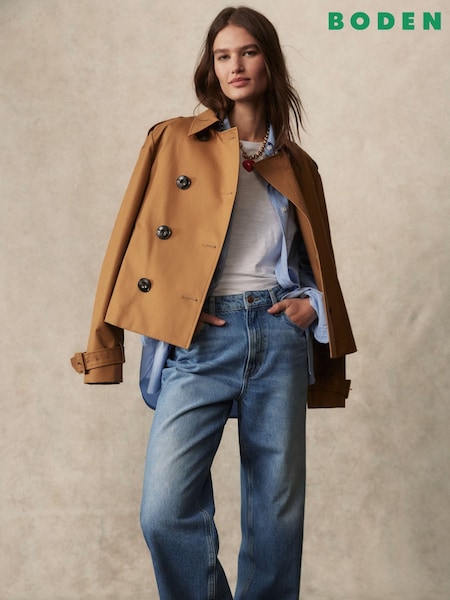 Boden Mayfair Cropped Trench 100% Cotton Jacket (F52823) | 10 214 грн