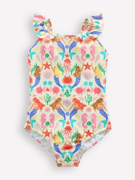 Boden Cream Hallie Frill Strap Swimsuit (F52849) | R$ 205 - R$ 225