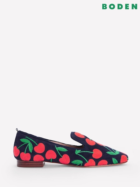 Boden Blue Slipper Cut Loafers (F52850) | $227
