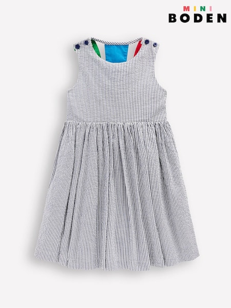 Boden Blue Sun Zadie Appliqué Back 100% Cotton Dress (F52904) | € 56 - € 64