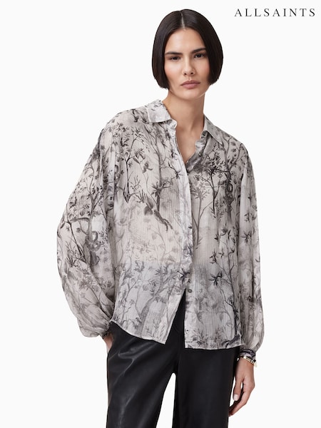 AllSaints White Eddie Shirt (F52954) | ₪800