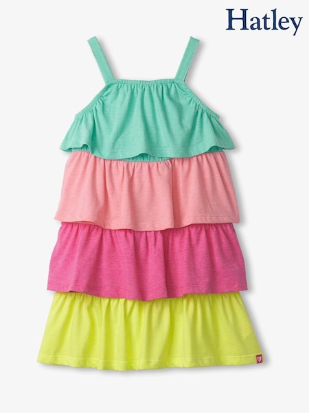 Hatley Blue Bright Rainbow Tiered Dress (F52988) | R$ 295