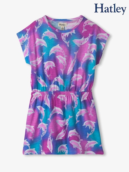 Hatley Purple Airbrush Dolphins Relaxed Dress (F52991) | €38