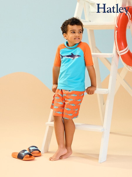 Hatley Orange Shark Tank Board Shorts (F52992) | €32