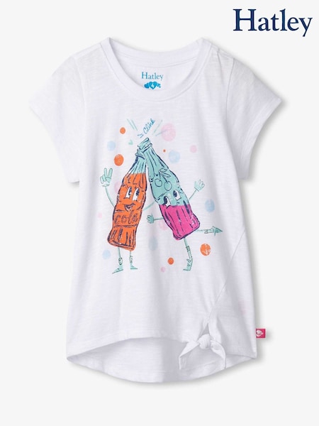 Hatley 100% Cotton Soda Pop Tie Front White T-Shirt (F52997) | R$ 195
