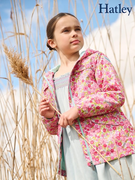 Hatley Pink Groovy Flowers Microfiber Field Jacket (F53000) | ‏245 د.إ.‏