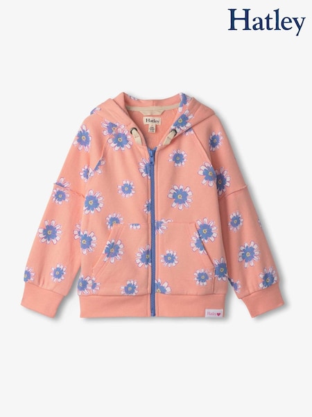Hatley Pink Doodle Daisy Raw Edged Hoodie (F53042) | ‏201‏₪