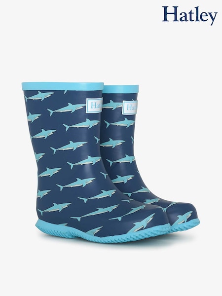 Hatley Blue Shark Tank Packable Wellies (F53044) | ₪151