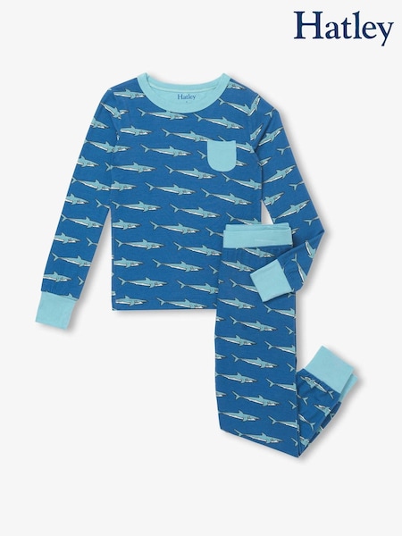 Hatley Blue Shark Tank Bamboo Pyjamas Set (F53049) | R$ 255