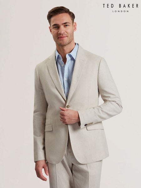 Ted Baker Cream Kenleyj Linen Blazer (F53066) | €253