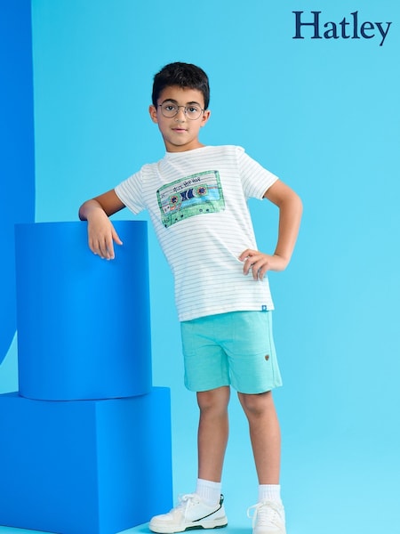 Hatley Blue Mix Tape T-Shirt and Shorts Set (F53067) | R$ 315