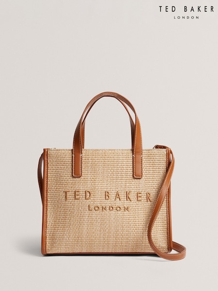 Ted Baker Paolina-Faux Raffia Small Icon Bag (F53085) | 663 LEI