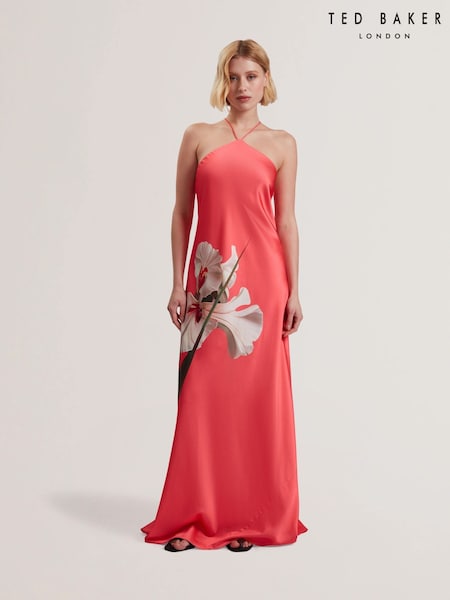 Ted Baker Ajima-Halter Neck Bias Cut Maxi Dress (F53086) | €303