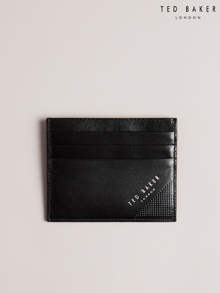 Ted Baker Black Raffle Embossed Corner Leather Card Holder (F53093) | EGP1,980