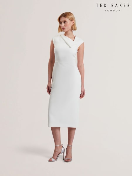 Ted Baker Bayree-asymmetric Folded Neckline Midi Dress (F53141) | 310 €