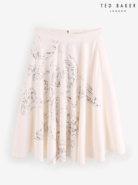 Ted Baker Laguuna-Printed Ottoman Midi Skirt (F53147) | €282