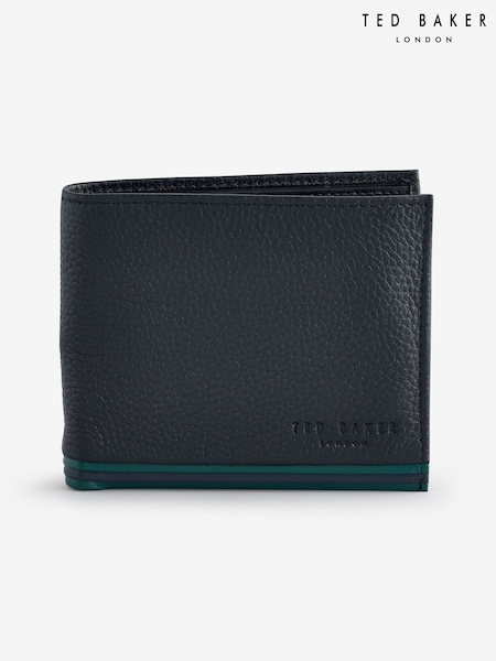 Ted Baker Black Grantts Stripe Leather Wallet (F53168) | €51