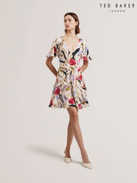 Ted Baker Mini Issiia Frill Detail Dress with Angel Sleeve (F53176) | €237