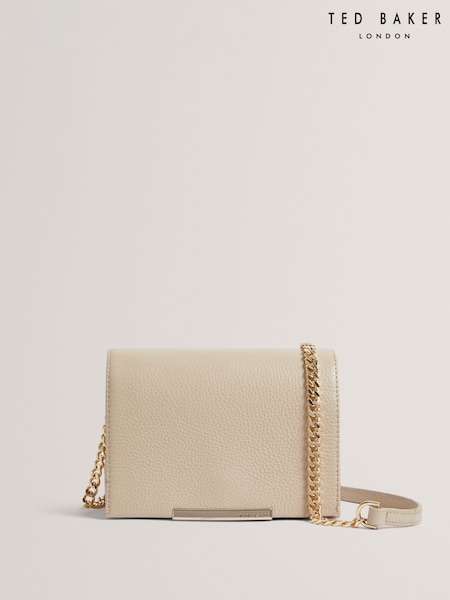 Valkoinen - Ted Baker Rousen Bar Detail Leather Crossbody Bag (F53218) | €187