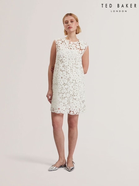 Ted Baker Miikka Crochet Knit 100% Cotton Mini Dress (F53269) | €264