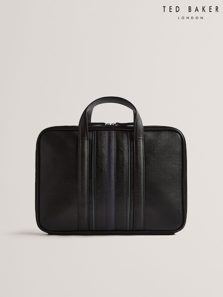 Ted Baker Black Kedrik Stripe PU Document Bag (F53308) | €91