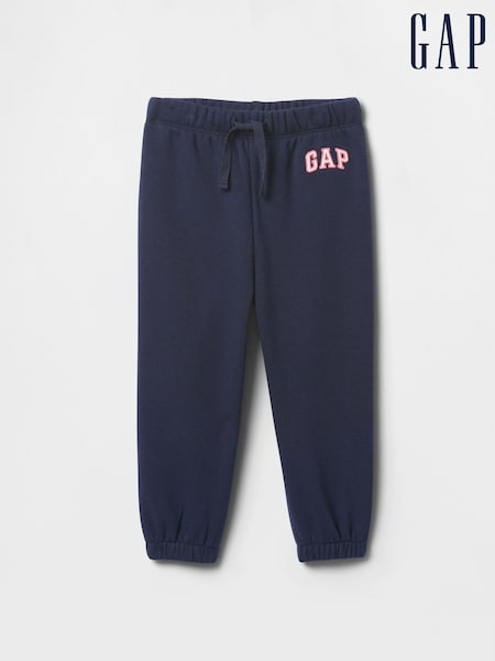Bleumarin albastru - Pantaloni sport din fleece căptușiți cu logo Gap (6mths-5yrs) (F53327) | 112 LEI