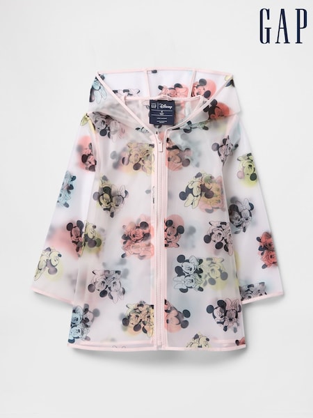 Gap Pink Minnie & Mickey Mouse Disney Water Resistant Hooded Rain Jacket (6mths-5yrs) (F53331) | €53