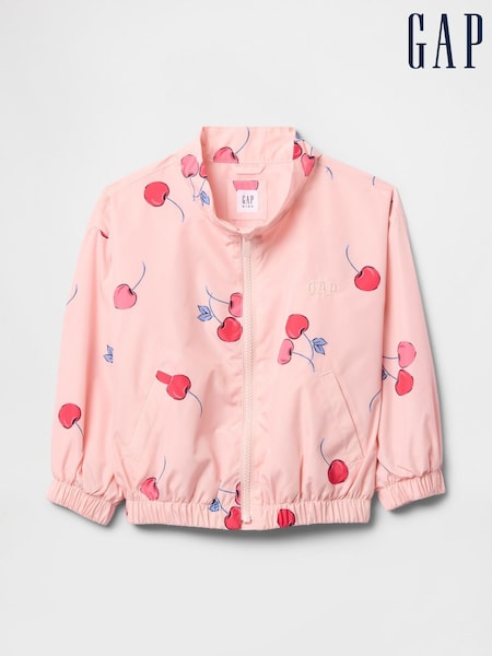 Gap Pink Zip Up Windbreaker Jacket (6mths-5yrs) (F53338) | €35