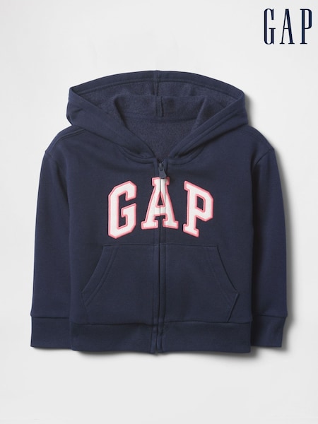 Gap Navy Blue Relaxed Logo Zip Hoodie (6mths-5yrs) (F53339) | €26