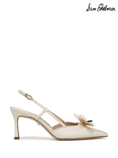 Sam Edelman Regular Fit Cream Mali Slingback Shoes (F53347) | R$ 1,680