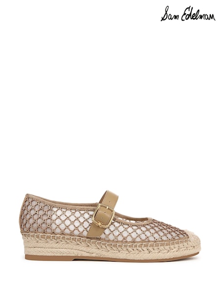 Sam Edelman Regular Fit Gold Mackiemesh Mary Jane Shoes (F53355) | ‏754‏₪